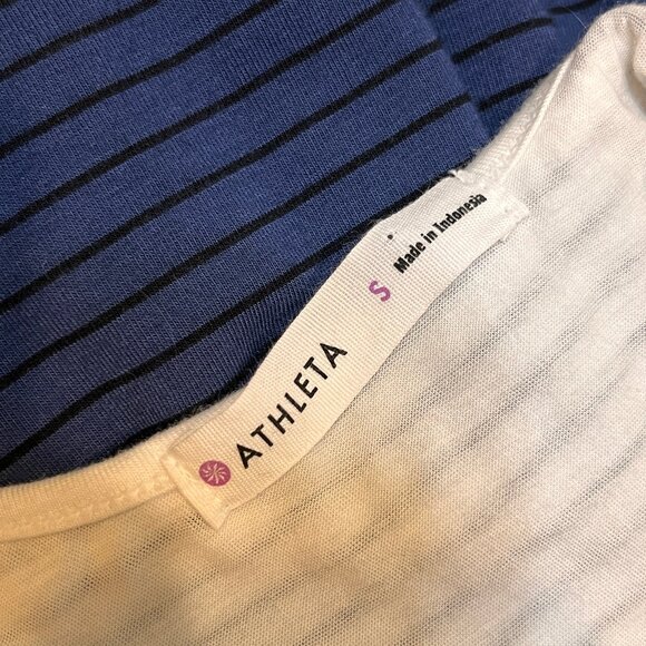 Athleta Sunkissed Midi Dress Blue White Ombre Size S Stretchy Tank Dress Casual - Picture 9 of 13